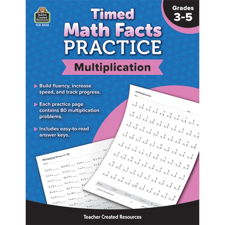 Teacher Created Resources Timed Math Facts Practice - Multiplication TCR8402